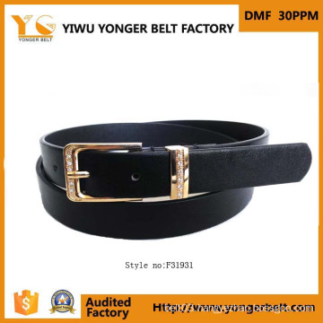 2016 Hot Sale Youth Belt Wholesaler Elastic Stretch Girls Cowhide Rhinestone Belt